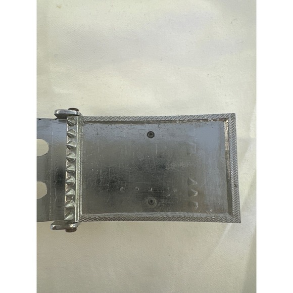Vintage VERSACE Silver Tone Belt Buckle - Picture 4 of 4